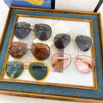 S-sunglasses gucci Pilot Metal Classic Sunglasses For GG0904S Frame Sunglasses Men Metal Driving Luxury Shades UV400 Pilot Sunglasses Polarized Sun glasses Men And Women Mirror  Lens Anti-glare Driving Eyewear