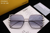 S-sunglasses Fendi Italy Designer Eyeglass Frames Glasses Pearl decoration Full frame for FF0296