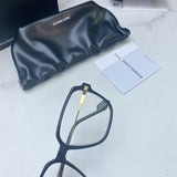 S-sunglasses G monster Anti-Blue Women Round Glasses Eyeglasses For Jeff Anti Radiation Metal Details Thin Temples Transparent Retro unisex Computer lens Oversized Black Acetate Frame Eyewear 99.9% UV Protection