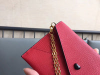 A-accessories MIU MIU NO.5MF001 15.5X10.5cm Envelope Style Leather Case Front Pocket Wallet Super Thin Fashion Card Holder With ID Card Slots