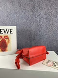 H-bag Loewe Women's Hammock Flamenco Knot Mini Bag Varsity Small Bag Leather Shoulder Bag Handbag