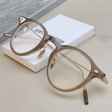 S-sunglasses 2021 Gentle Glasses For Jojo With White Round Case in Metal Frame with Anti Radiation and Anti Reflective for Women/Anti Radiation/Blue Light/Replaceable Optical Lens/Metal Hinge/High Quality Hinge/High quality/Eye glasses on sale