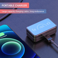 E-electronic S20 Mirror Bluetooth 5.2 Wireless Earphones With 3D Touch LED Stereo Audio Sport Earbuds Waterproof Wireless Headsets Headphone Reflective Design TWS Touch Control Stereo Sports With Mic Headset