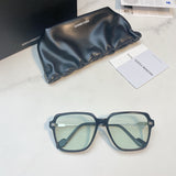 S-sunglasses G monster Anti-Blue Women Round Glasses Eyeglasses For Jeff Anti Radiation Metal Details Thin Temples Transparent Retro unisex Computer lens Oversized Black Acetate Frame Eyewear 99.9% UV Protection