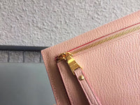 A-accessories MIU MIU NO.5MF001 15.5X10.5cm Envelope Style Leather Case Front Pocket Wallet Super Thin Fashion Card Holder With ID Card Slots