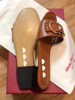 S-shoe S.a.l.v.a.t..o.r.e F.e.r.r.a.g.a.m.o Women's Wide Width Slide Sandals Slip On Flat Cross Strap Casual Summer Shoes