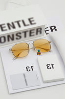 S-sunglasses Gentle Monster WOOGIE Women Retro Metal Frame Mirrored Sunglasses Oversized Cat Eye Glasses eyewear