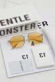 S-sunglasses Gentle Monster WOOGIE Women Retro Metal Frame Mirrored Sunglasses Oversized Cat Eye Glasses eyewear