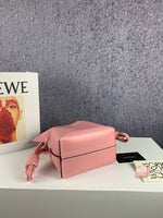H-bag Loewe Women's Hammock Flamenco Knot Mini Bag Varsity Small Bag Leather Shoulder Bag Handbag