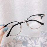 S-sunglasses 2021 Gentle Anti Radiation Glasses For Alio With White Round Case Retro Round Glasses Frame Anti Blue Light Eyeglasses Round Oversized Antiradition Replaceable Lens in Full Metal Frame Computer Eyewear for Women and Men