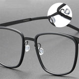 Eyeglasses Square Denmark Linde 9717 Titanium No Screw Korea Glasses Frames Optical Ultra-light Business Men's Reading Glasses