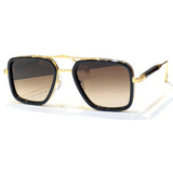 Pilot Style Sunglasses Women's Square Eyeglasses Oversized Frame Gradient Sunscreen Sun Glasses Retro Luxury Metal Frame Glasses