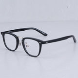 Japanese Handmade Designer Brand Eyeglasses Frames YELLOW Tortoise Men Acetate Myopia glasses Women Retro Square Eyewear
