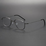 Eye Glasses For Men 5505A Round Denmark Titanium No Screw Korea Glasses Frames Optical Ultra-light Business Reading Ｇlasses