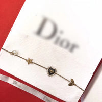 J-jewelry Dior Women’s Link Charm Bracelet Clover Star Heart Pendant Charms Bracelet Bangles for Girls