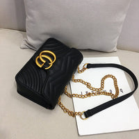 L-package GC Marment Style 446744 Woman Shoulder Bag Crossbody Lattice Leather Purse matelassé mini bag