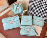 C-Collection BVLGARI Women Leather Shoulder Bag Handbag Satchel Clutch Coin Purse