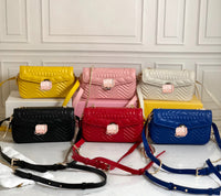 C-Collection BVLGARI Women Leather Shoulder Bag Handbag Satchel Clutch Coin Purse