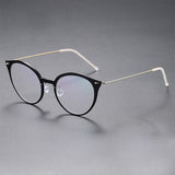 Men's Glasses Frame 6548 Denmark Titanium No Screw Korea Glasses Frames Optical Ultra-light Business Round Frame Glasses
