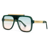 New Big Frame Sunglasses Fashion Retro Design Sunglasses Summer Square Eyeglasses High-End Summer Glasses