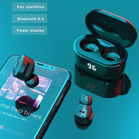 E-electronic A6 TWS 5.0 Bluetooth Earphone Noise Cancelling Headset With Mic Handsfree Earbuds For Xiaomi Redmi Airdots Wireless Earbud Control Headphones LED Display Sports Waterproof Headset