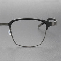 Denmark Titanium No Screw Korea Glasses Frames Optical Ultra-light Business Round Prescription Diopter 9835 Eyeglasses Men