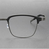 Denmark Titanium No Screw Korea Glasses Frames Optical Ultra-light Business Round Prescription Diopter 9835 Eyeglasses Men
