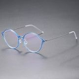 Men Women's Eyeglasses Denmark Linde 6558 Titanium No Screw Korea Glasses Frames Optical Ultra-light Business Glasses