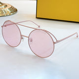 Round Sale Women Sunglasses For Brand Designer Gold Alloy Summer Female Party Trending Products Futuristic Large For Sun Glasses