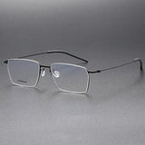 Men Glasses 5509 Denmark Titanium No Screw Glasses Frames Optical Ultra-light Business Square Men's Prescription Eyeglasses