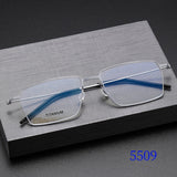 Men Glasses 5509 Denmark Titanium No Screw Glasses Frames Optical Ultra-light Business Square Men's Prescription Eyeglasses