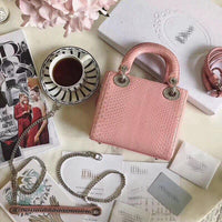 H-bag LADY Dior LAMBSKIN TOTE MINI BAG 17cm