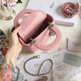 H-bag LADY Dior LAMBSKIN TOTE MINI BAG 17cm
