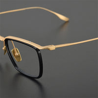 DTX100 Men Women's Male Business Retro Square Frame Glasses For Men and Women  Eyebrow Glasses Frame Female