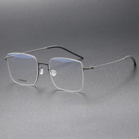 Handmade High Quality 5511 Denmark Titanium No Screw Korea Glasses Frames Optical Ultra-light Business Square Men Glasses Frame