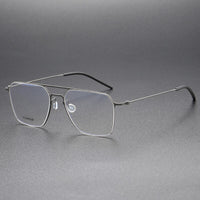 Fashion 5517 High Quality Denmark Titanium No Screw Men Glasses Frames Optical Ultra-light Business Suqare Computer Reading