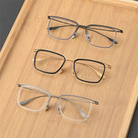 DTX100 Men Women's Male Business Retro Square Frame Glasses For Men and Women  Eyebrow Glasses Frame Female