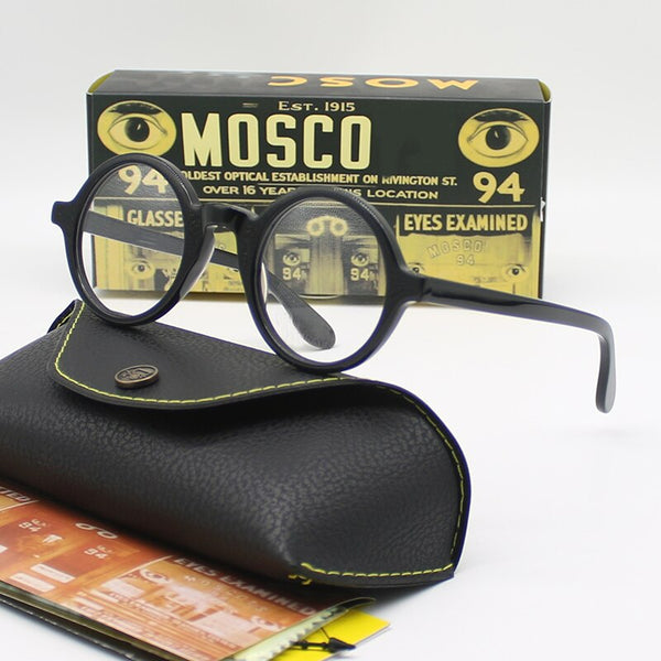 Optical Eyeglasses Frame Men Women Johnny Depp ZOLMAN Round Vintage Glasses Computer Acetate Spectacle Frame For Male Clear Lens