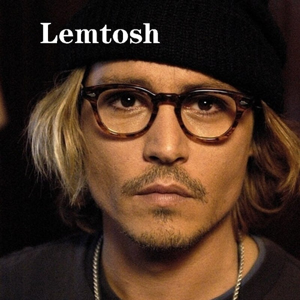 Optical Eyeglasses Frame Men Women Johnny Depp LEMTOSH Vintage Glasses Computer Acetate Spectacle Frame For Male Clear Lens