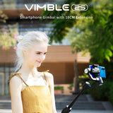 E-electronic XINPU Feiyu Vimble 2S 3-Axis Smartphone Gimbal Handheld Stabilizer 180mm Extendable Pole Tripod for iPhone 11 X Xs 8 Samsung S9S8