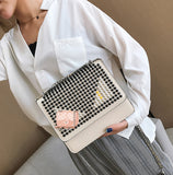L-package 22-12-10cm Crossbody Bag Leather Messenger Bag Vintage Handbag Strap Bucket Square Tote