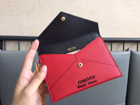 A-accessories MIU MIU NO.5MF001 15.5X10.5cm Envelope Style Leather Case Front Pocket Wallet Super Thin Fashion Card Holder With ID Card Slots