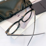 S-sunglasses 2021 Monster Square Anti Radiation Glasses For Kubo With White Round Case Replaceable for Lens Eyewear Eyeglass Glasses Non Graded Lens Eyewear for Women and Men