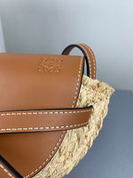 H-bag Loewe Gate Mini Bag Light Blue/Natural Women Gate Saddle Shaped Crossbody Bag Shoulder Purse