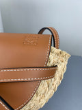 H-bag Loewe Gate Mini Bag Light Blue/Natural Women Gate Saddle Shaped Crossbody Bag Shoulder Purse