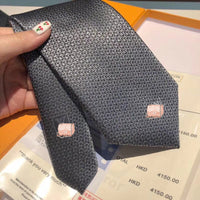 A-accessories Louis Vuitton Men's Cotton Solid Stripe Skinny Tie Slim Necktie For Wedding Party