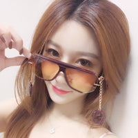 S-sunglasses gucci Women Half-frame Metal Cut-rimmed Sunglasses For GG0897/S With Pendant Stylish Retro Large Frame Sungshades Men Personality Frame Sun Glasses Light Blocking Glasses Women Half Rim Sunglasses Korean Style Fashion Eyewear