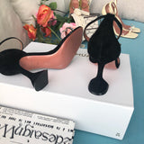 S-shoe A.M.I.N.A M.U.A.D.D.I Women's Strappy Chunky Block Sandals Ankle Strap Open Toe High Heel for Dress Wedding Party Evening Office Shoes Sandals