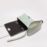 L-package Women's Genuine Leather Quilted Chain Bag Shoulder Handbags Purse flap bag Calfskin Eyele Tweed Silver Tone Metal