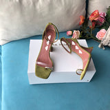 S-shoe A.M.I.N.A M.U.A.D.D.I Women's Strappy Chunky Block Sandals Ankle Strap Open Toe High Heel for Dress Wedding Party Evening Office Shoes Sandals